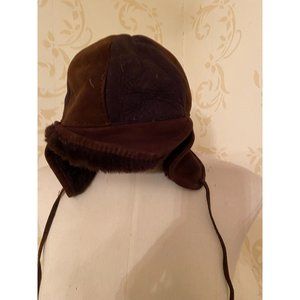 100% Shearling Multi Colored Hat Small